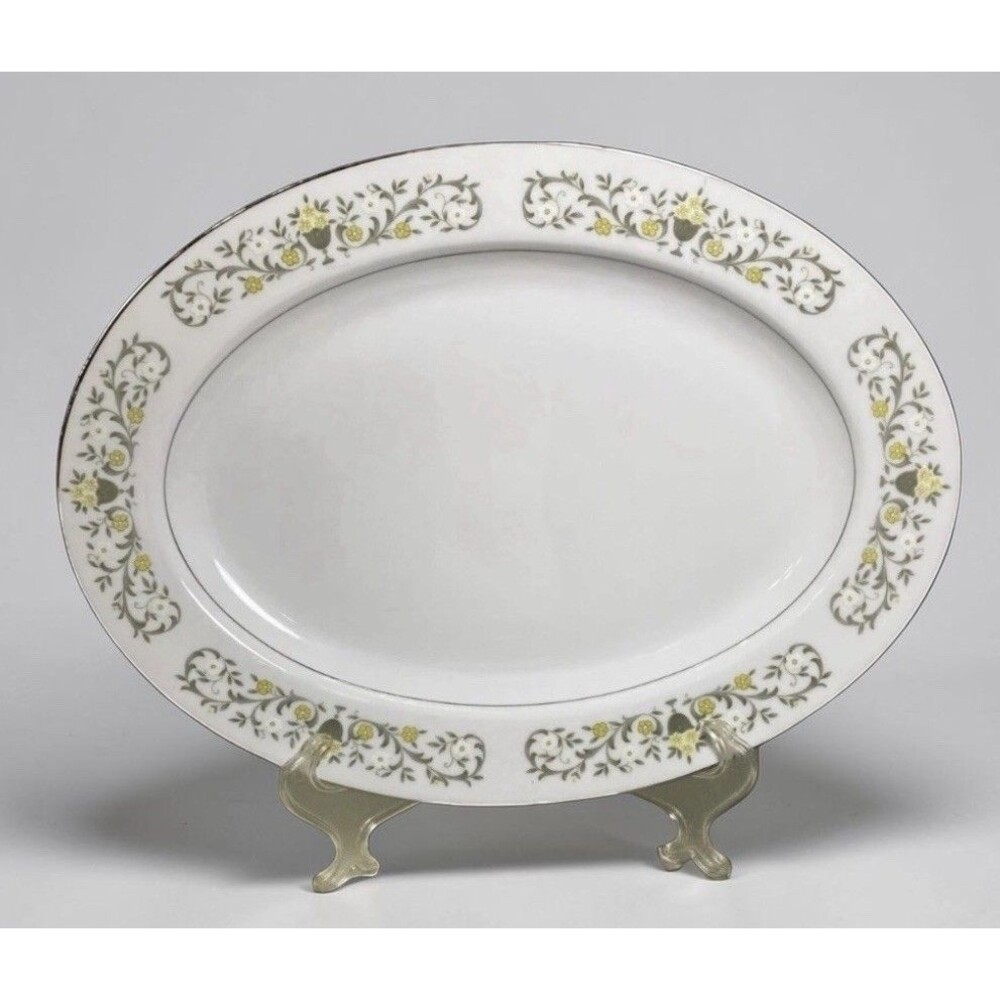 Sterling Florentine Japan Oval Platter — 14 3/8" Long, Fine China